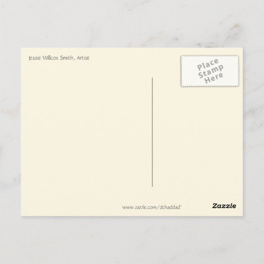 Meisje in een Hammock door Jesse Willcox Smith Briefkaart (Achterkant)