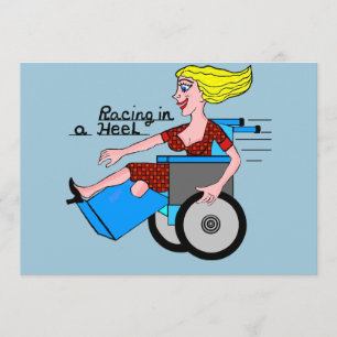 Meisje in een hiel heeft Wheels Amputee nodig Kaart