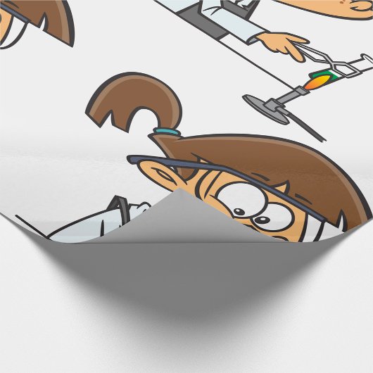 Meisje in een laboratorium cadeaupapier