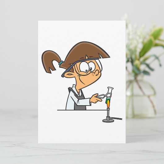 Meisje in een laboratorium kaart
