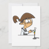 Meisje in een laboratorium kaart (Voorkant)