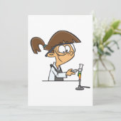 Meisje in een laboratorium kaart (Staand voorkant)