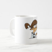 Meisje in een laboratorium koffiemok (Voorkant links)