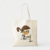 Meisje in een laboratorium tote bag (Voorkant)