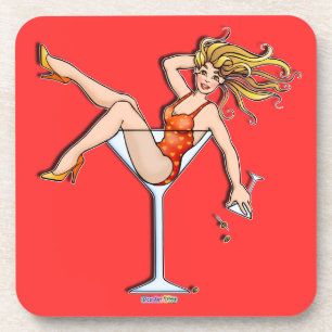 Meisje in een Martini Glas 2 - Olivia Kurk Onderze Onderzetter