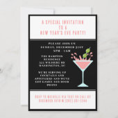 Meisje in een Martini glas nieuwjaarsfeest Kaart (Achterkant)
