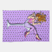 MEISJE IN EEN MARTINI GLASKITCHEN - BAR TOWEL (Lav Theedoek (Horizontaal)