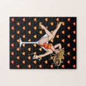 MEISJE IN EEN MARTINI GLASS (2) PUZZLE OF PUZZZLE  LEGPUZZEL (Horizontaal)