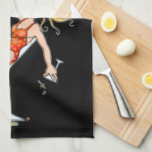 MEISJE IN EEN MARTINI GLASS (2) TOWEL THEEDOEK (Quarter Fold)