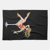 MEISJE IN EEN MARTINI GLASS (2) TOWEL THEEDOEK (Horizontaal)