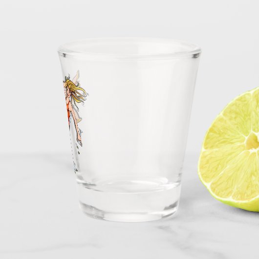 MEISJE IN EEN MARTINI GLASS RED SHOT GLAS (Rechts)