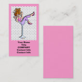 MEISJE IN EEN MARTINI GLASS (rood) VISITEKAARTJE (Voorkant / Achterkant)