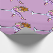 Meisje in een Martni Glass 1 WRAPPINGPAPIER Cadeaupapier (Hoek)