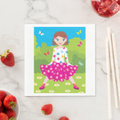 Meisje in een parkpapier servet (Insitu)