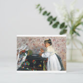 Meisje in een Pet, Edgar Degas Briefkaart (Staand voorkant)