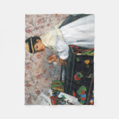 meisje in een Pet, Edgar Degas Fleece Deken (Voorkant)