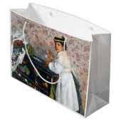 meisje in een Pet, Edgar Degas Groot Cadeauzakje (Achterkant Gekanteld)
