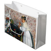 meisje in een Pet, Edgar Degas Groot Cadeauzakje (Voorkant Gekanteld)