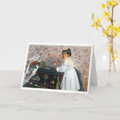 meisje in een Pet, Edgar Degas Kaart (Gele Bloem)