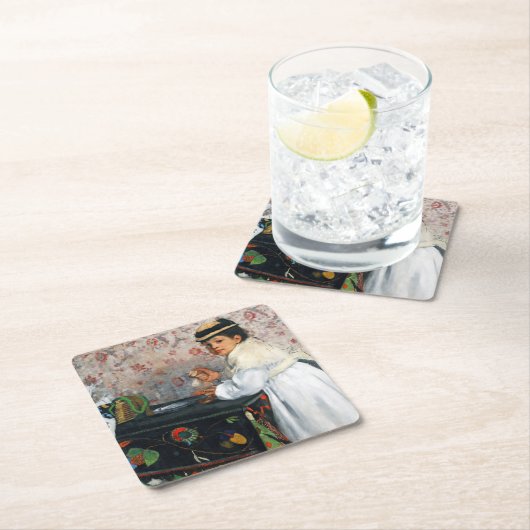 meisje in een Pet, Edgar Degas Kartonnen Onderzetters (Insitu)