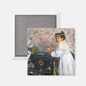 meisje in een Pet, Edgar Degas Magneet (Voorkant / Achterkant)