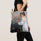 meisje in een Pet, Edgar Degas Tote Bag (Dichtbij)