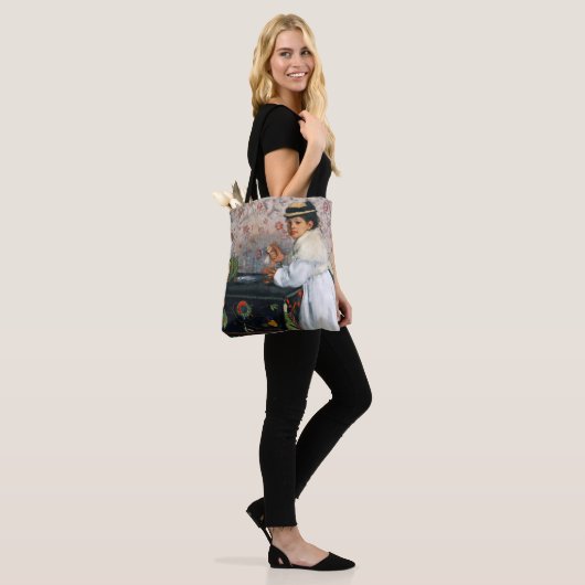 meisje in een Pet, Edgar Degas Tote Bag (Op model)