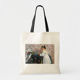 meisje in een Pet, Edgar Degas Tote Bag