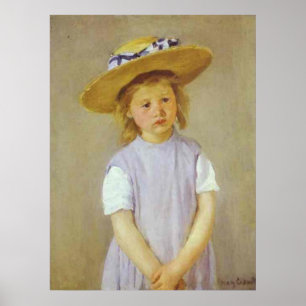 Meisje in een Pet, Mary Cassatt Poster