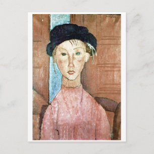 Meisje in een Pet, Modigliani Briefkaart