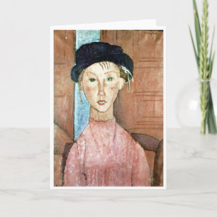 Meisje in een Pet, Modigliani Kaart