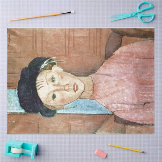 Meisje in een Pet, Modigliani Tissuepapier (Craft)