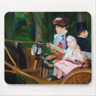 Meisje in een rijtuig, Mary Cassatt Muismat
