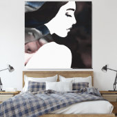  meisje in een scharnier canvas afdruk (Insitu (Slaapkamer))