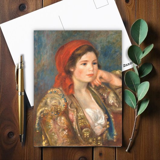 Meisje in een Spaanse jas, Renoir Briefkaart