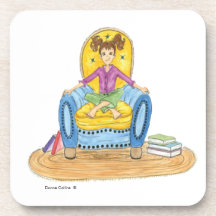 Meisje in een stoel, drankenachtbaan