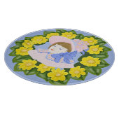 Meisje in een Victoriaans paasnet Snijplank (Hoek)