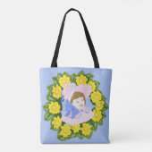 Meisje in een Victoriaans Paaspoen Tote Bag (Achterkant)