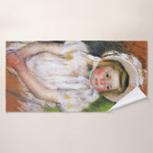 Meisje in een witte Bonnet, Mary Cassatt Badhanddoek (Badhanddoek)