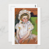Meisje in een witte Bonnet, Mary Cassatt Briefkaart (Voorkant / Achterkant)