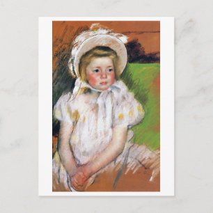 Meisje in een witte Bonnet, Mary Cassatt Briefkaart