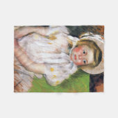 Meisje in een witte Bonnet, Mary Cassatt Fleece Deken (Voorkant (Horizontaal))