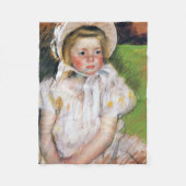 Meisje in een witte Bonnet, Mary Cassatt Fleece Deken (Voorkant)