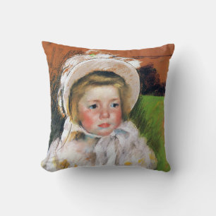 Meisje in een witte Bonnet, Mary Cassatt Kussen