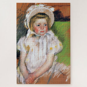 Meisje in een witte Bonnet, Mary Cassatt Legpuzzel