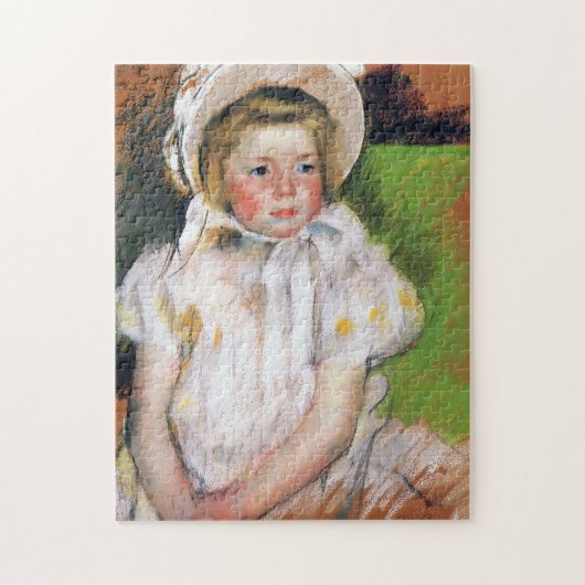Meisje in een witte Bonnet, Mary Cassatt Legpuzzel (Verticaal)