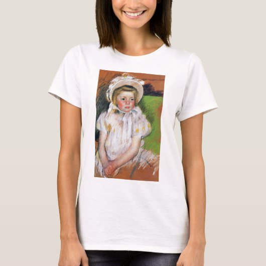 Meisje in een witte Bonnet, Mary Cassatt T-shirt (Voorkant)