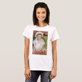 Meisje in een witte Bonnet, Mary Cassatt T-shirt (Voorkant volledig)