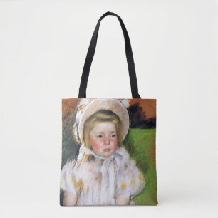 Meisje in een witte Bonnet, Mary Cassatt Tote Bag