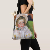 Meisje in een witte Bonnet, Mary Cassatt Tote Bag (Dichtbij)